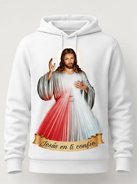 Buzo con mensaje de fe moderno